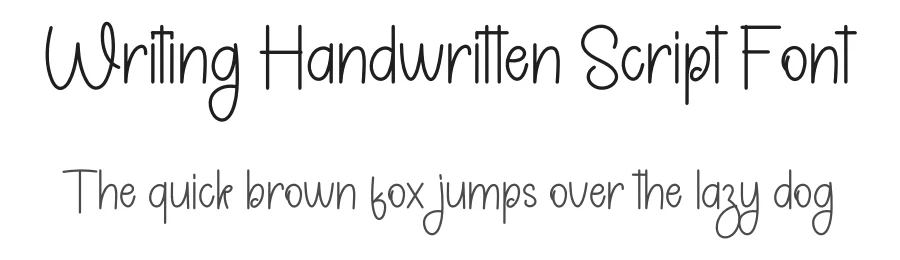 Writing Handwritten Script Font by freshtypeink — Script Handwritten Font