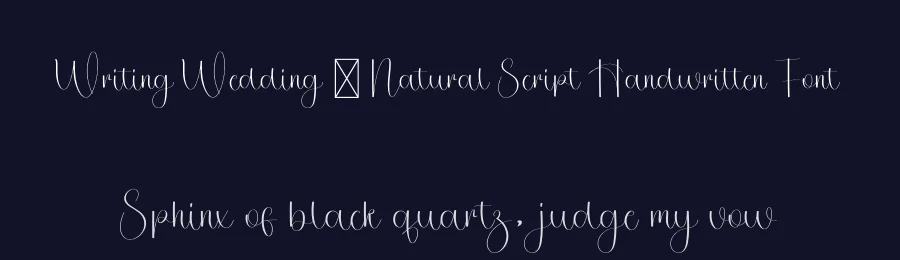 Writing Wedding – Natural Script Handwritten Font by freshtypeink — Script Handwritten Font — thumbnail 2