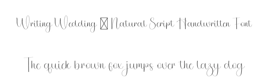 Writing Wedding – Natural Script Handwritten Font by freshtypeink — Script Handwritten Font