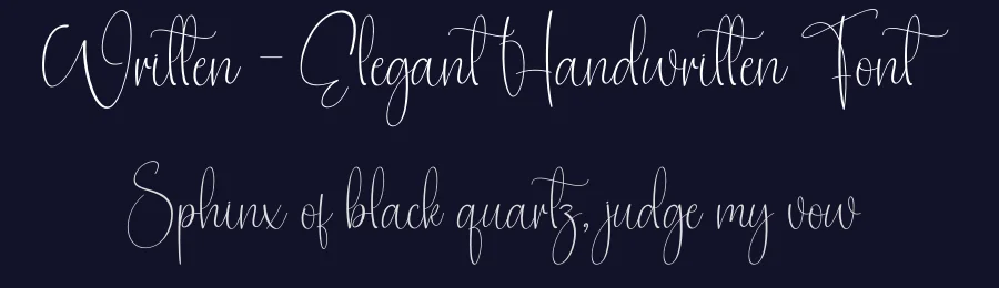 Written – Elegant Handwritten Font by creativeletter — Script Handwritten Font — thumbnail 2
