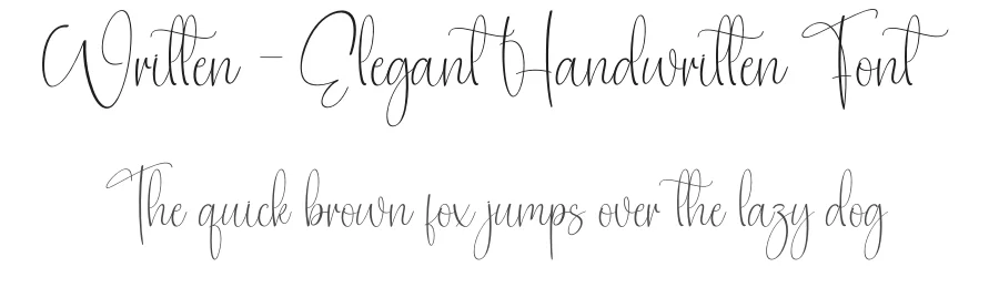 Written – Elegant Handwritten Font by creativeletter — Script Handwritten Font