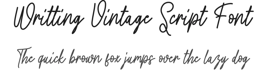 Writting Vintage Script Font by creativeletter — Script Handwritten Font