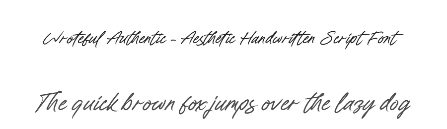 Wroteful Authentic – Aesthetic Handwritten Script Font by stylishtype.co — Script Handwritten Font