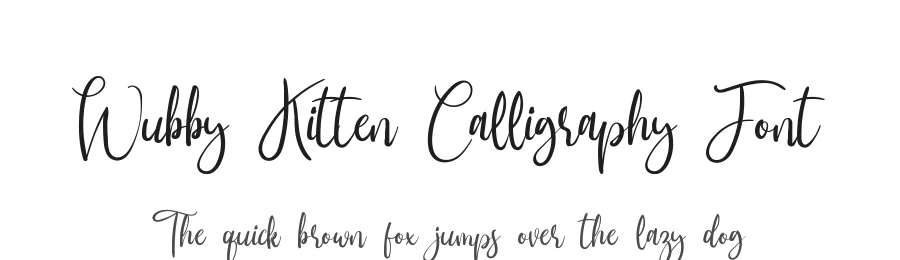 Wubby Kitten Calligraphy Font by edricstudio — Script Handwritten Font