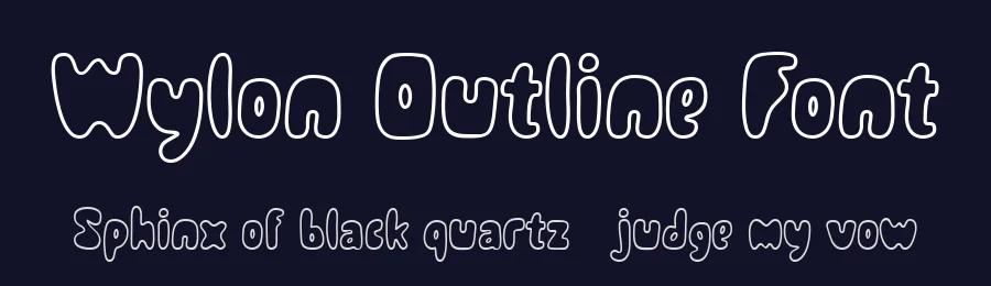 Wylon Outline Font by Tera Asset Garage — Display Font — thumbnail 2