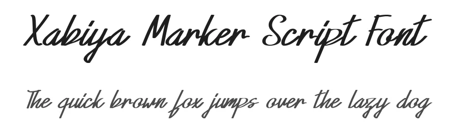 Xabiya Marker Script Font by edricstudio — Script Handwritten Font
