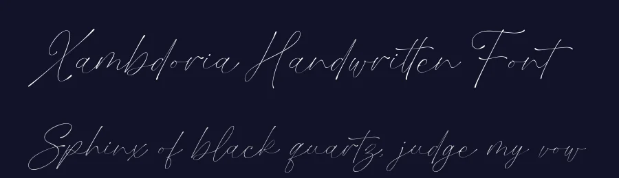 Xambdoria Handwritten Font by brithostype — Script Handwritten Font — thumbnail 2