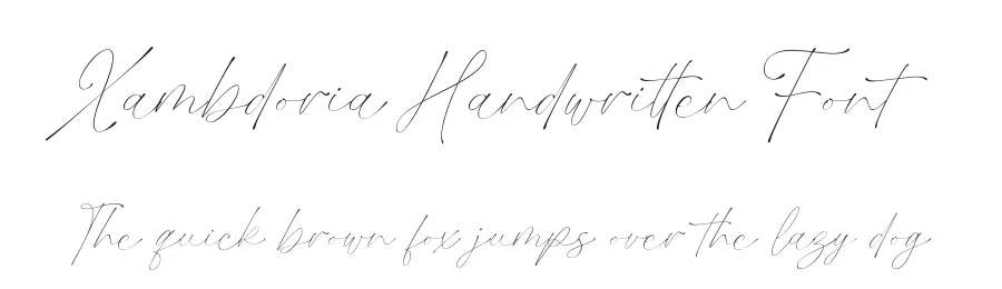 Xambdoria Handwritten Font by brithostype — Script Handwritten Font