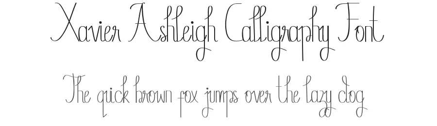Xavier Ashleigh Calligraphy Font by edricstudio — Script Handwritten Font