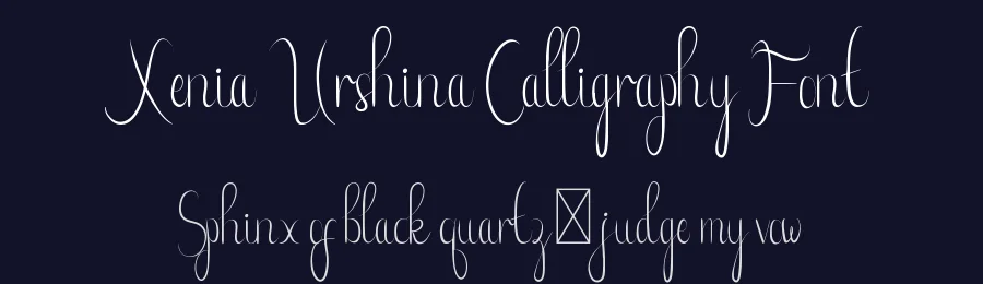 Xenia Urshina Calligraphy Font by edricstudio — Script Handwritten Font — thumbnail 2