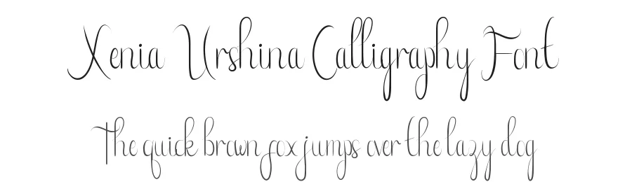 Xenia Urshina Calligraphy Font by edricstudio — Script Handwritten Font