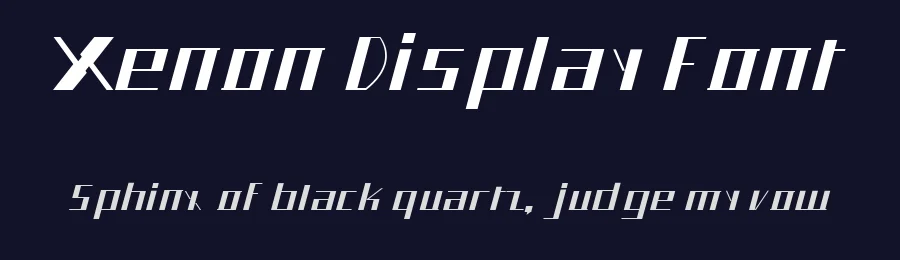 Xenon Display Font by Satheesh Chandran — Display Font — thumbnail 2