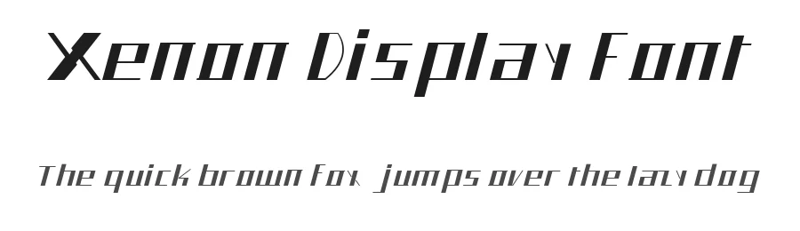 Xenon Display Font by Satheesh Chandran — Display Font