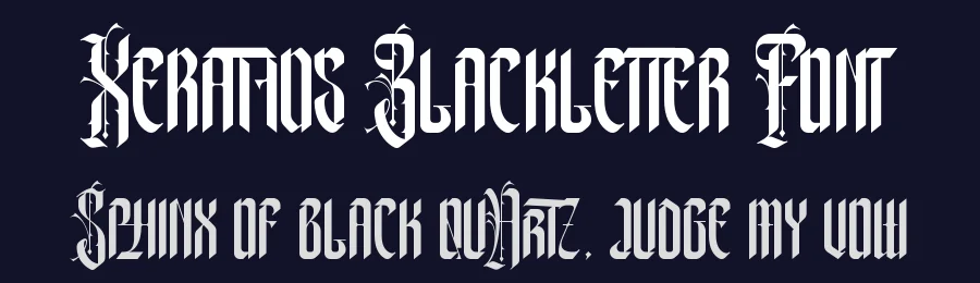 Xerathos Blackletter Font by letterara — Blackletter Font — thumbnail 2