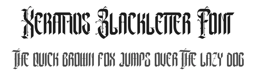 Xerathos Blackletter Font by letterara — Blackletter Font
