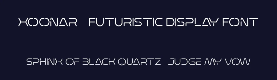 Xoonar – Futuristic Display Font by FlawlessAndCo — Display Font — thumbnail 2