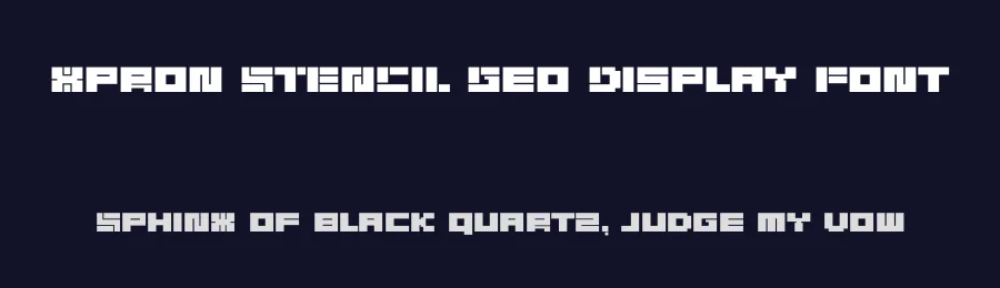 Xpron STENCIL Geo Display Font by erifqizefont — Decorative Font — thumbnail 2