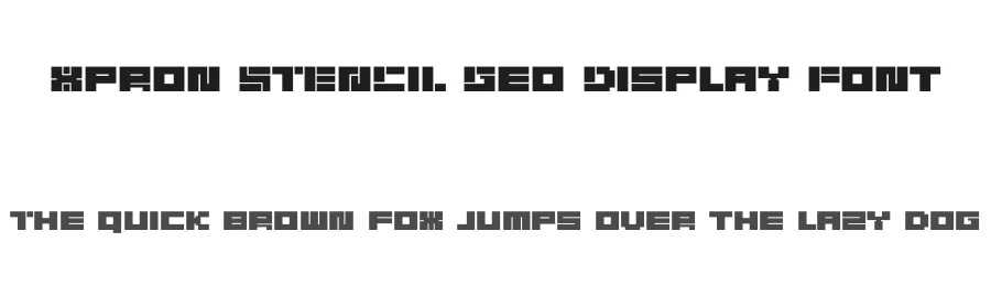Xpron STENCIL Geo Display Font by erifqizefont — Decorative Font