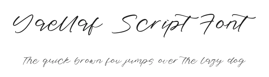 Yaellaf Script Font by letterenastudios — Script Handwritten Font