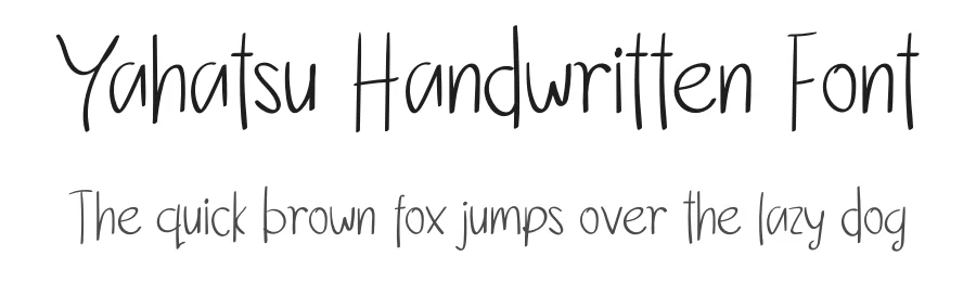 Yahatsu Handwritten Font by twinletter — Script Handwritten Font