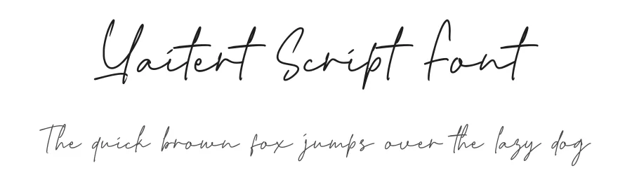 Yaitert Script Font by gatype — Script Handwritten Font