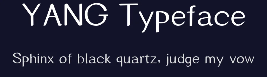 YANG Typeface by Haoyang Guan — Sans Serif Font — thumbnail 2