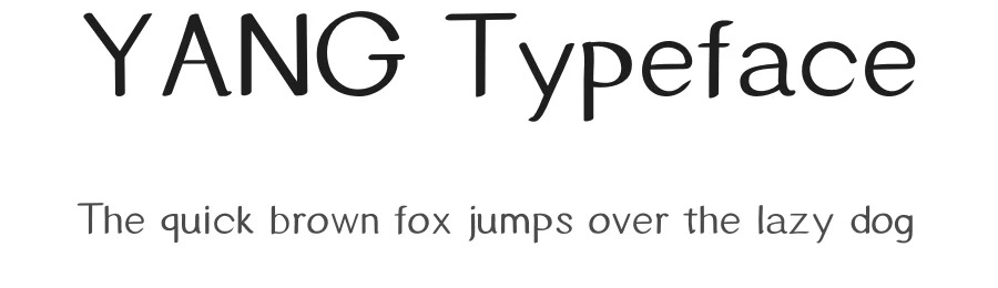 YANG Typeface by Haoyang Guan β Sans Serif Font
