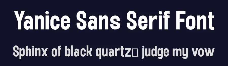 Yanice Sans Serif Font by Viaction Type.Co — Sans Serif Font — thumbnail 2