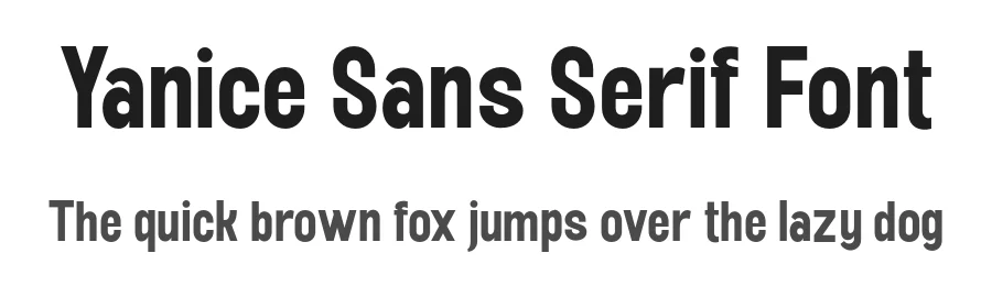 Yanice Sans Serif Font by Viaction Type.Co — Sans Serif Font