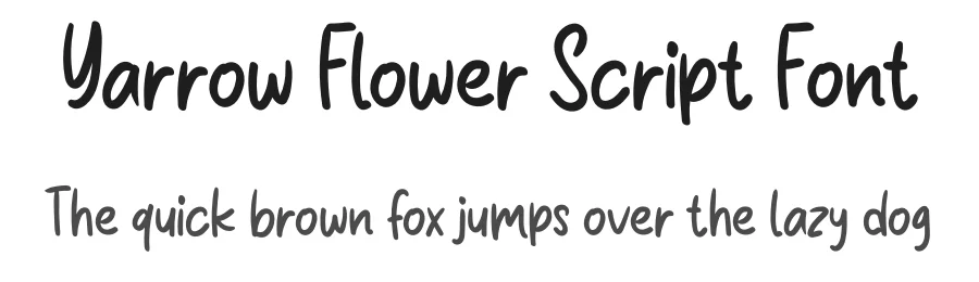 Yarrow Flower Script Font by andikastudio — Script Handwritten Font