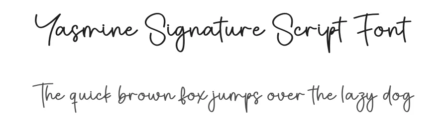 Yasmine Signature Script Font by creativeletter — Script Handwritten Font