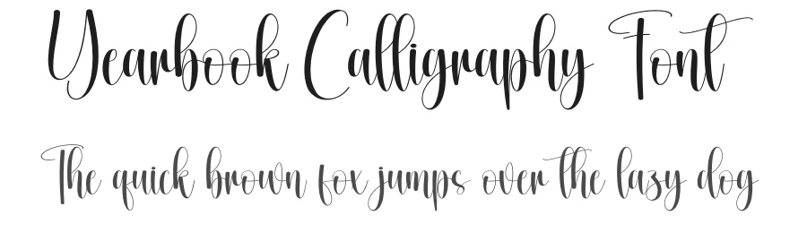 Yearbook Calligraphy Font by creativeletter — Script Handwritten Font