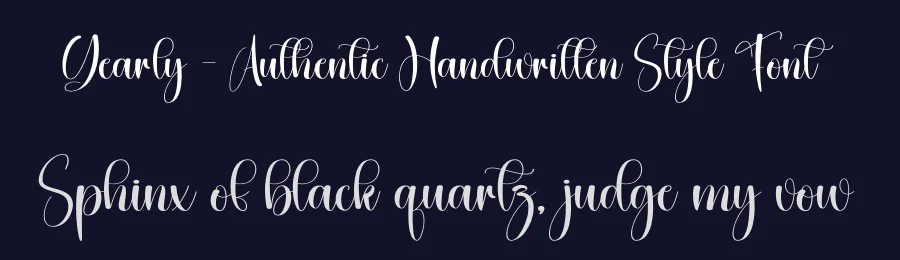 Yearly – Authentic Handwritten Style Font by creativeletter — Script Handwritten Font — thumbnail 2
