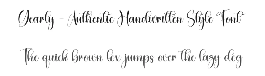Yearly – Authentic Handwritten Style Font by creativeletter — Script Handwritten Font