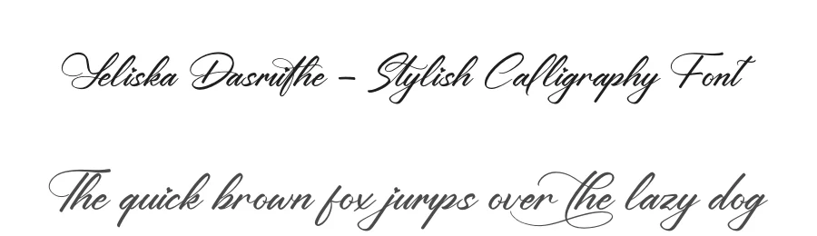 Yeliska Dasmithe – Stylish Calligraphy Font by letterenastudios — Script Handwritten Font