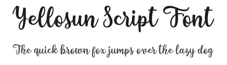 Yellosun Script Font by GemesFont — Script Handwritten Font