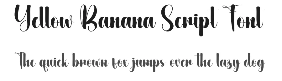 Yellow Banana Script Font by creativeletter — Script Handwritten Font