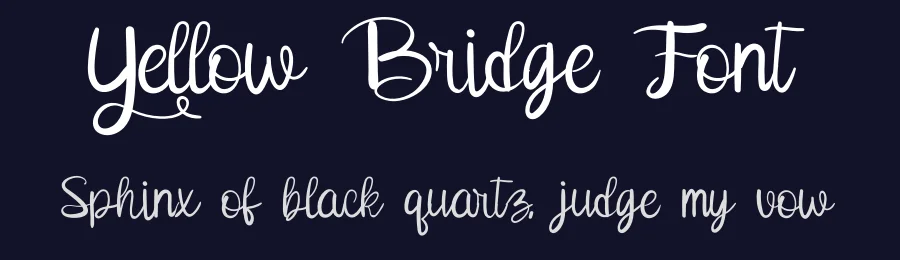 Yellow Bridge Font by muhawkFx — Script Handwritten Font — thumbnail 2