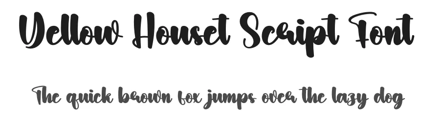 Yellow Houset Script Font by creativeletter — Script Handwritten Font