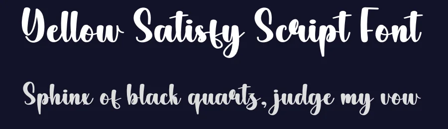 Yellow Satisfy Script Font by creativeletter — Script Handwritten Font — thumbnail 2
