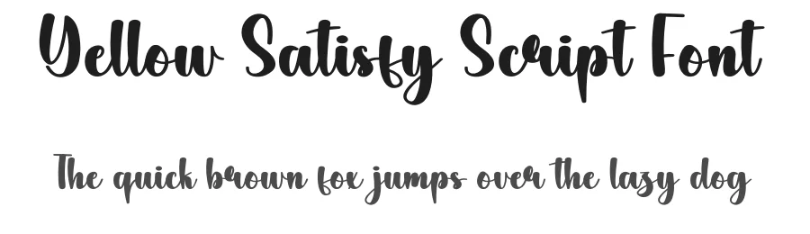 Yellow Satisfy Script Font by creativeletter — Script Handwritten Font