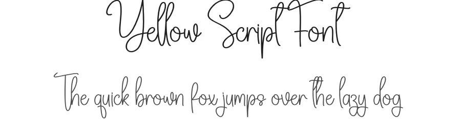 Yellow Script Font by creativeletter — Script Handwritten Font