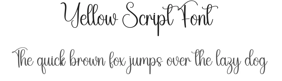 Yellow Script Font by Wati Studio โ Script Handwritten Font