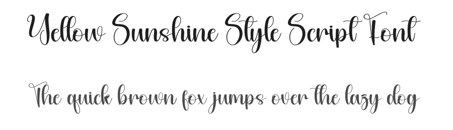 Yellow Sunshine Style Script Font by andikastudio — Script Handwritten Font