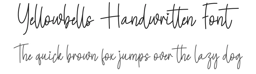 Yellowbells Handwritten Font by creativeletter — Script Handwritten Font