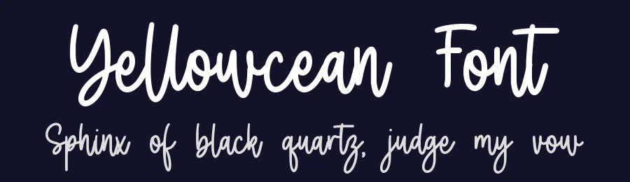 Yellowcean Font by qwrtype — Script Handwritten Font — thumbnail 2