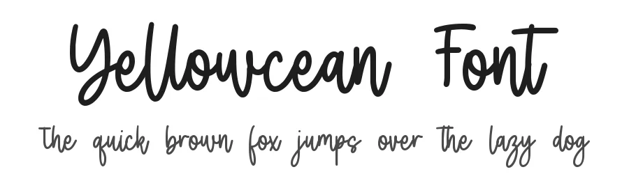 Yellowcean Font by qwrtype — Script Handwritten Font