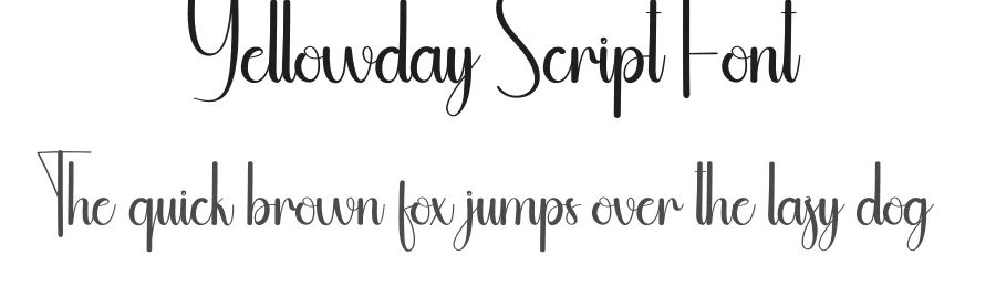 Yellowday Script Font by andikastudio — Script Handwritten Font