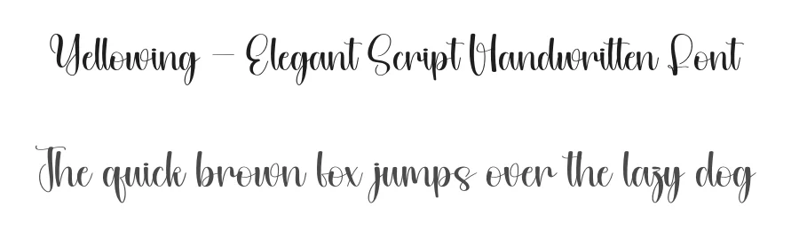 Yellowing – Elegant Script Handwritten Font by andikastudio — Script Handwritten Font