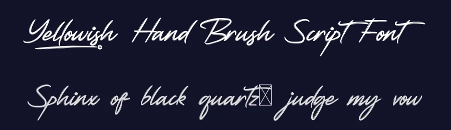 Yellowish Hand Brush Script Font by CalligraphyFonts.net — Script Handwritten Font — thumbnail 2